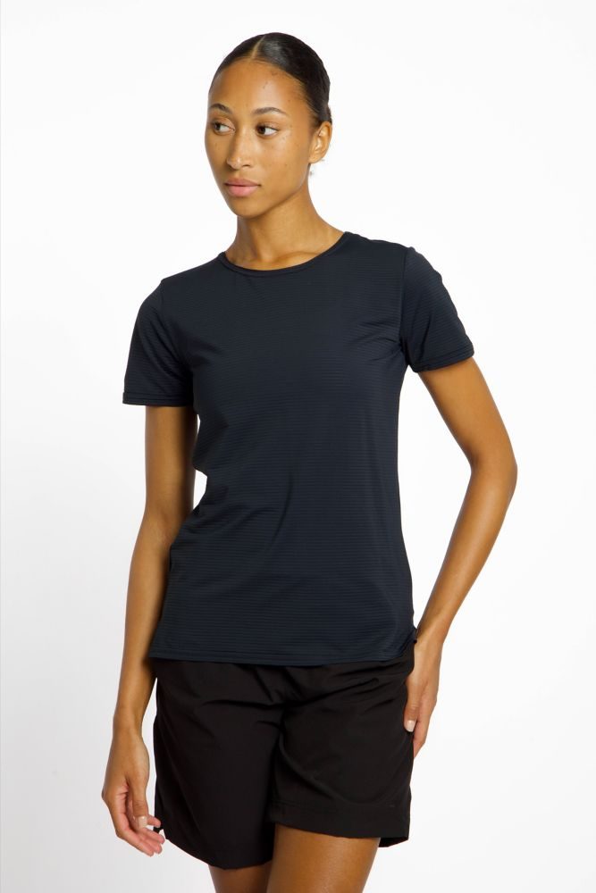 POWERZONE Damen T-Shirt Schwarz, Damen, Größe: L