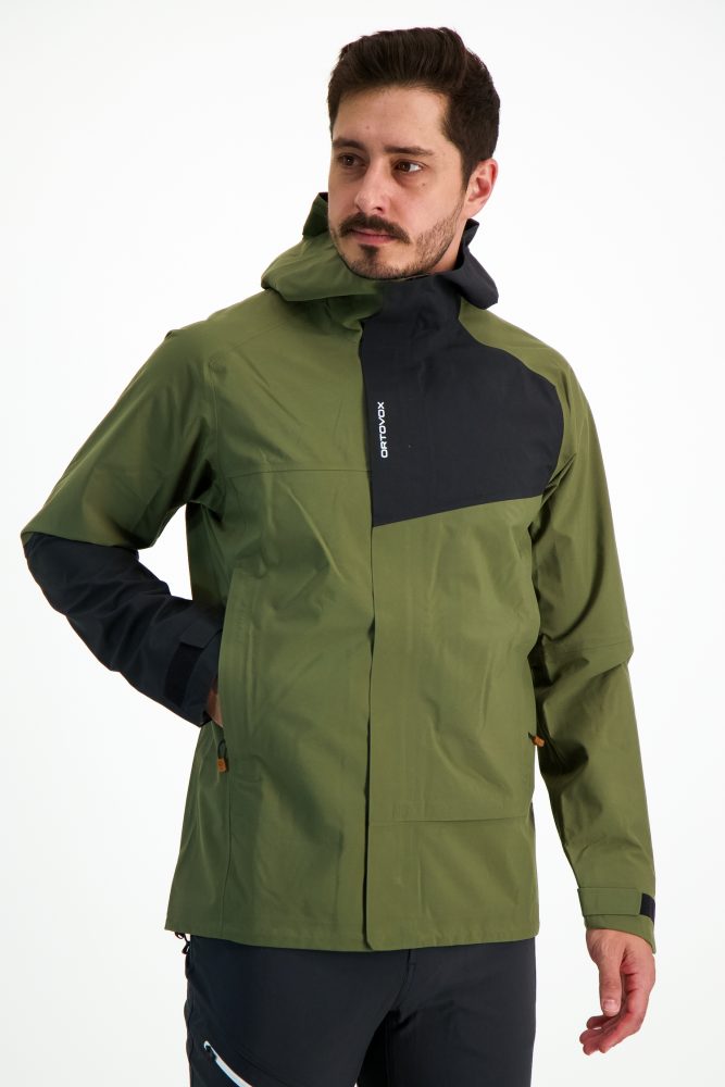 ORTOVOX Herren Wanderjacke Seceda 3L Hoodie olive | L