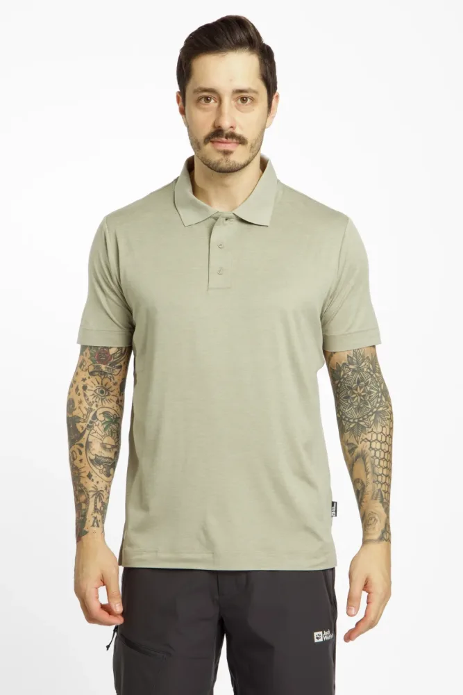 Jack Wolfskin Travel Herren Poloshirt Grau, Herren, Größe: XXL
