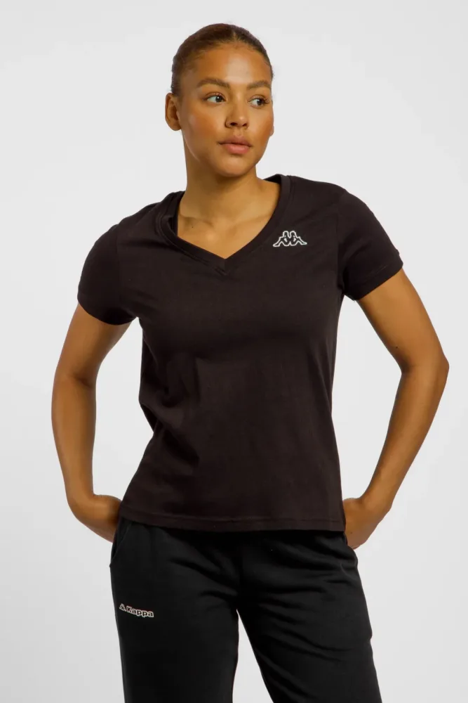 Kappa Cabou Damen T-Shirt Schwarz, Damen, Größe: XL