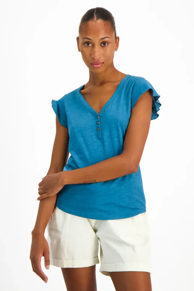 PROTEST PRTKayla Damen T-Shirt Türkis, Damen, Größe: 44