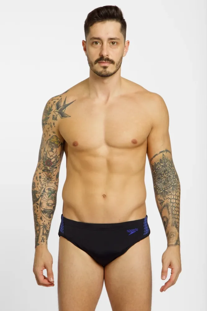 speedo Hyperboom Splice 7 cm Herren Badeslip Blau, Herren, Größe: 48