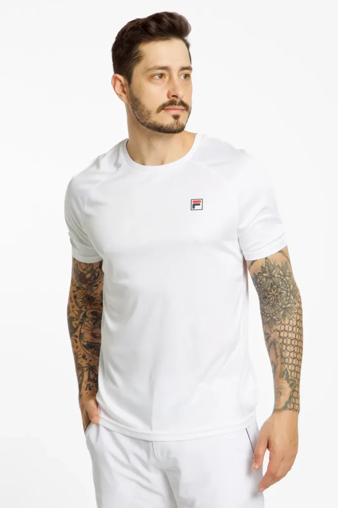 FILA Holger Herren Tennisshirt Weiss, Herren, Größe: XL