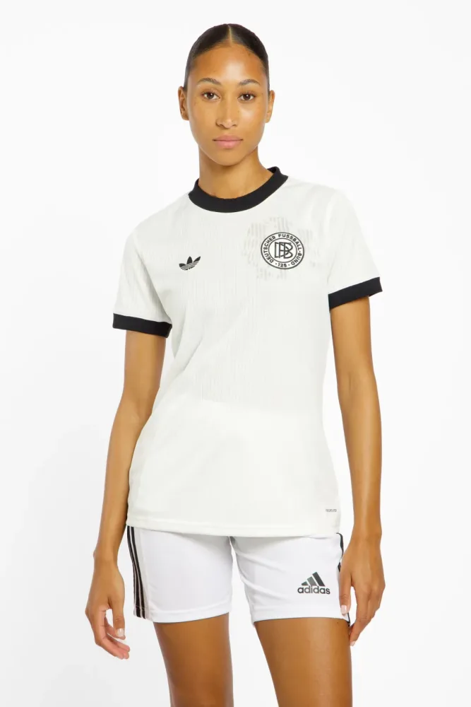 adidas Deutschland 125 Jubiläum Damen Fussballtrikot 2025 Weiss, Damen, Größe: XL