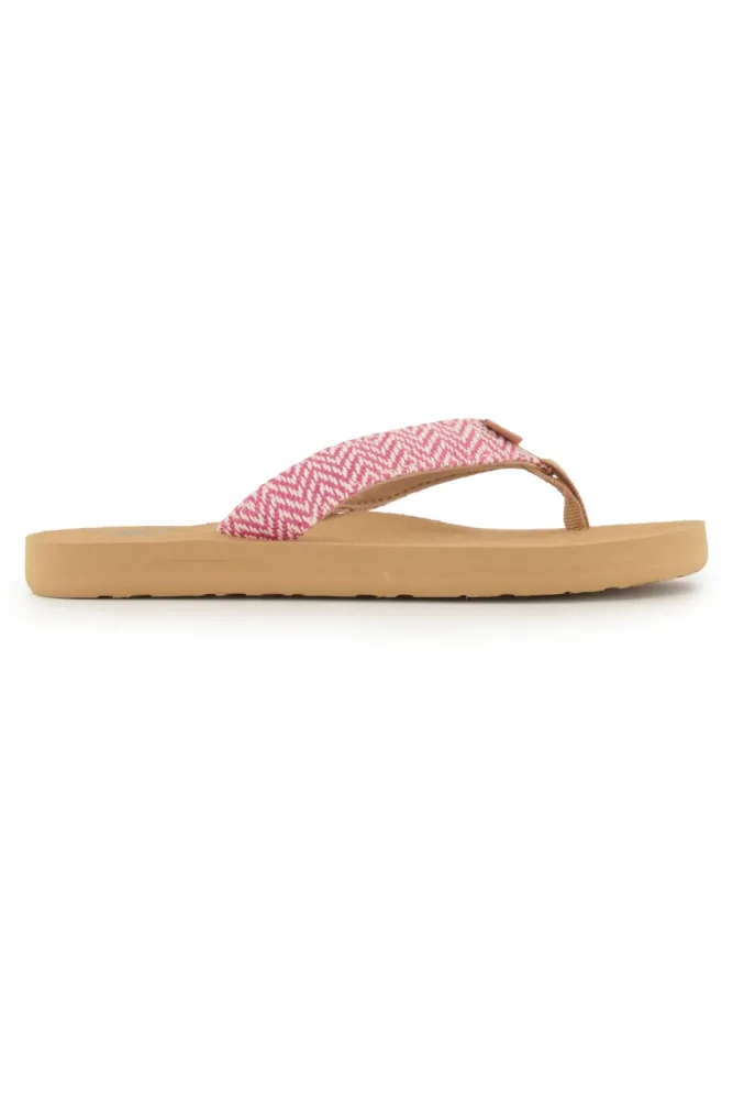 Roxy RG Porto Raffia Kinder Flip Flop Rosa, , Größe: 37