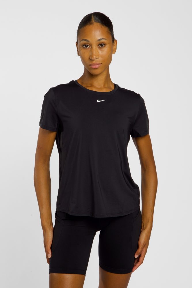 Nike One Classic Dri-FIT Damen T-Shirt Schwarz, Damen, Größe: L