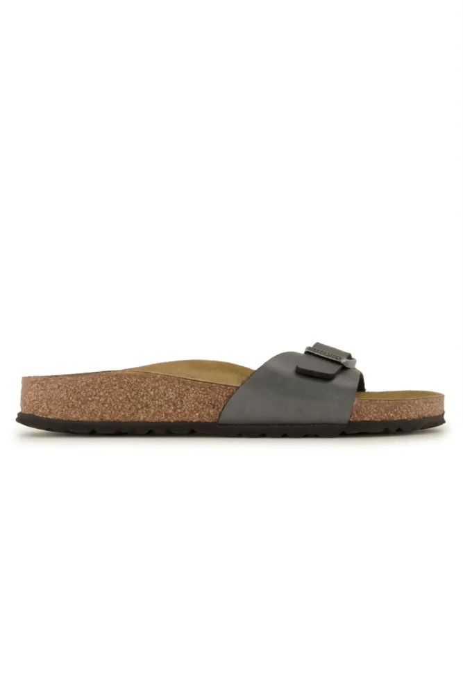 Birkenstock Madrid Birko-Flor® Narrow Fit Damen Slipper Schwarz, Damen, Größe: 41