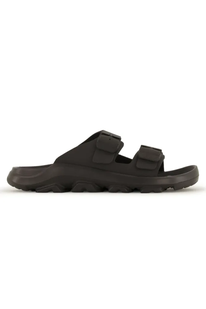 Birkenstock Mogami Terra Stealth Birko-Flor® Regular Fit Damen Slipper Schwarz, Damen, Größe: 38