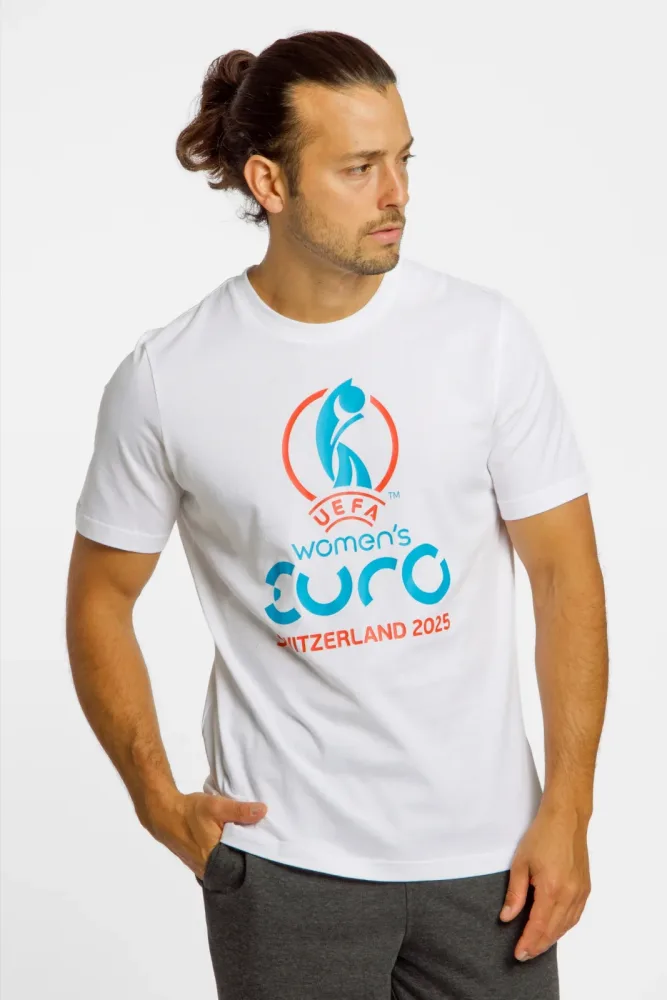 adidas UEFA Women's EURO25™ Herren T-Shirt Weiss, Herren, Größe: XL