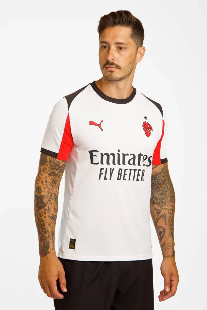 PUMA AC Milan Away Replica Herren Fussballtrikot 25/26 Weiss, Herren, Größe: S