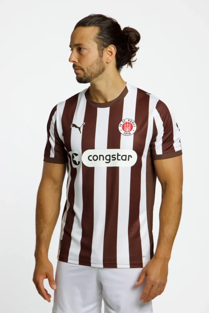 PUMA FC St. Pauli Home Replica Herren Fussballtrikot 25/26 Braun, Herren, Größe: L