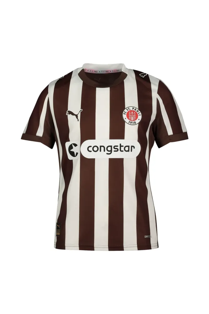 PUMA FC St. Pauli Home Replica Kinder Fussballtrikot 25/26 Braun, , Größe: 164