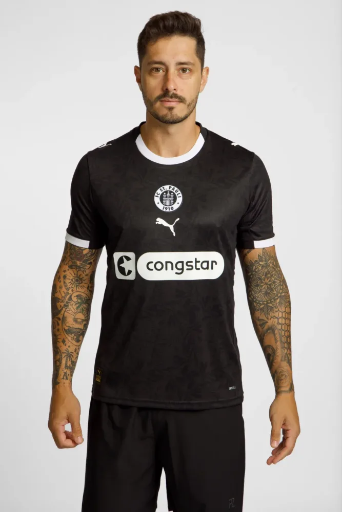 PUMA FC St.Pauli 3rd Replica Herren Fussballtrikot 25/26 Schwarz, Herren, Größe: L