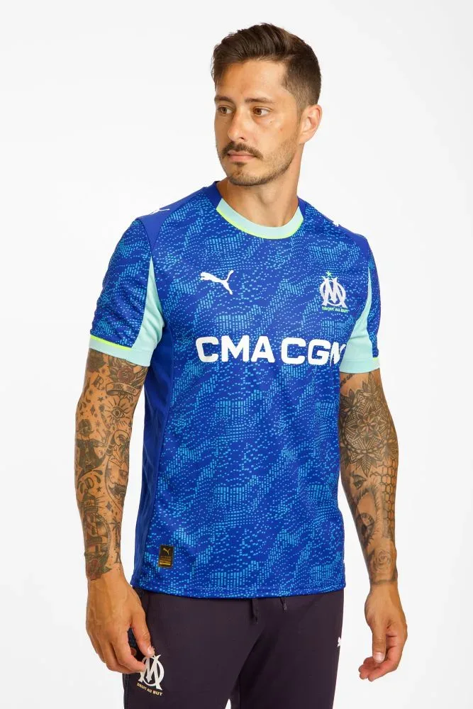 PUMA Olympique Marseille 3rd Replica Herren Fussballtrikot 25/26 Blau, Herren, Größe: L