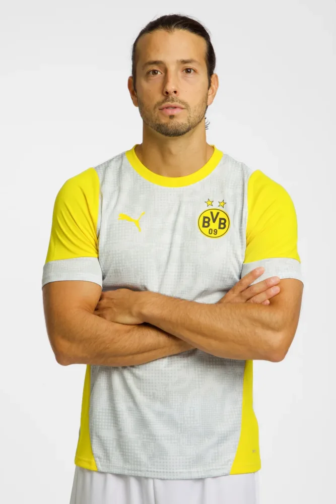 PUMA Borrusia Dortmund Training Herren T-Shirt 25/26 Silber, Herren, Größe: M