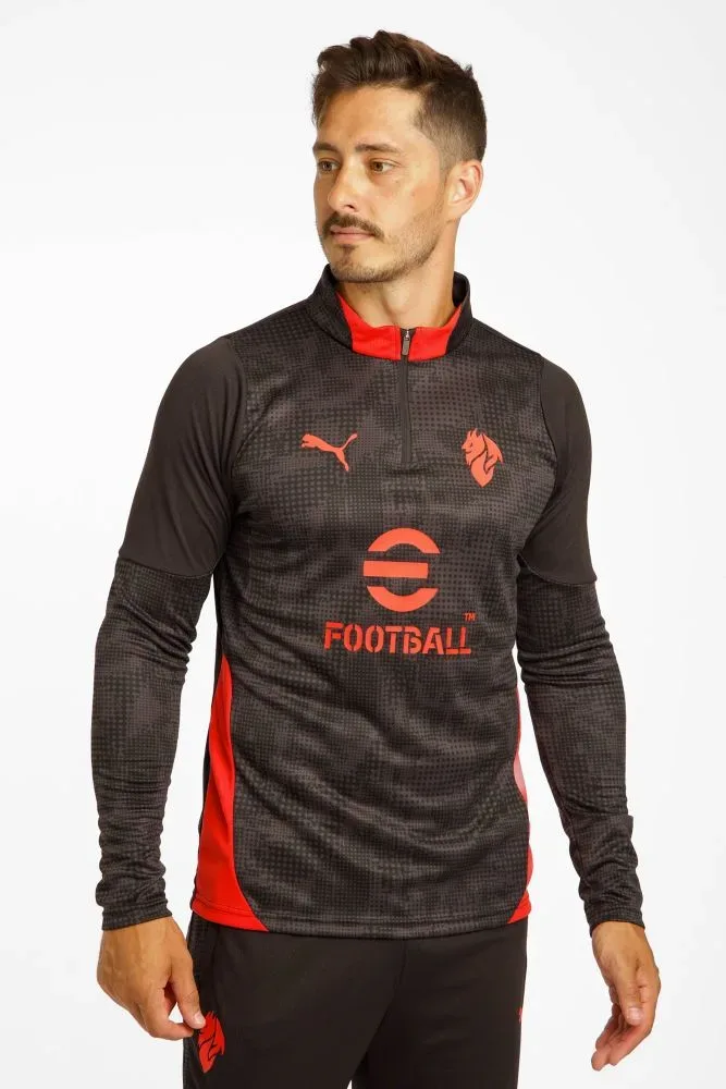 PUMA AC Milan Training Herren Longsleeve Rot, Herren, Größe: M