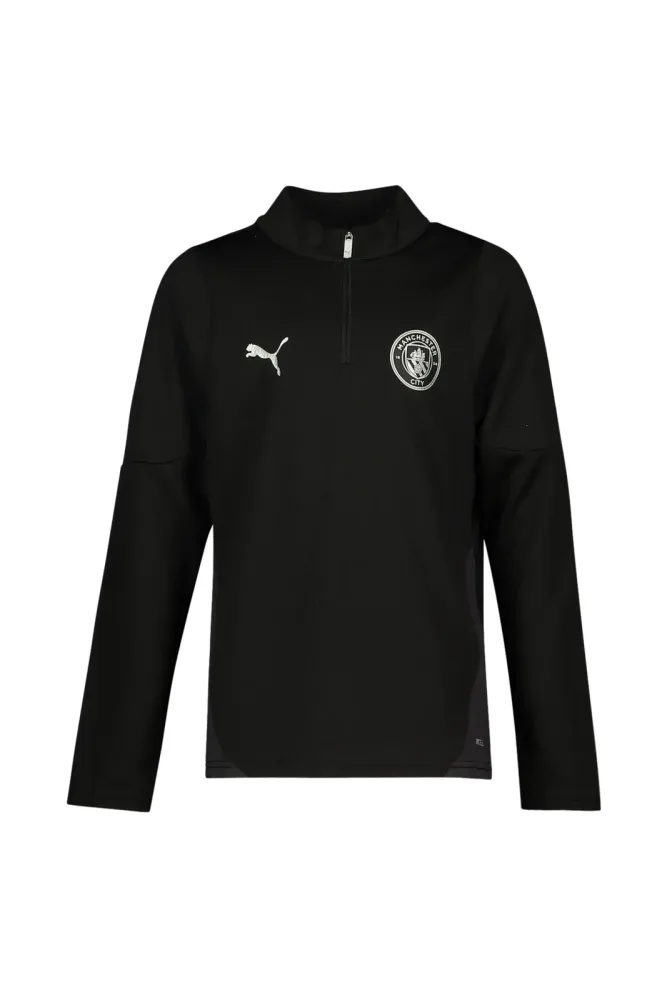 PUMA Manchester City Training Kinder Longsleeve 25/26 Schwarz, , Größe: 140