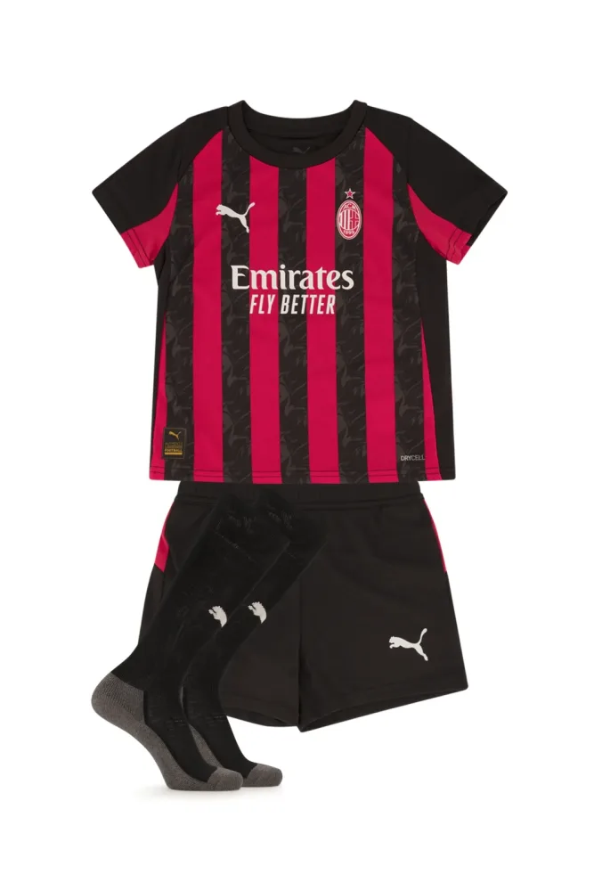 PUMA AC Milan Home Replica Mini Kinder Fussballset 25/26 Rot, , Größe: 116