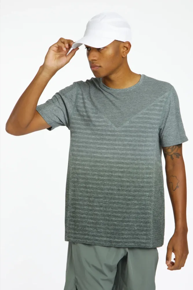 POWERZONE Seamless Herren T-Shirt Grau, Herren, Größe: S