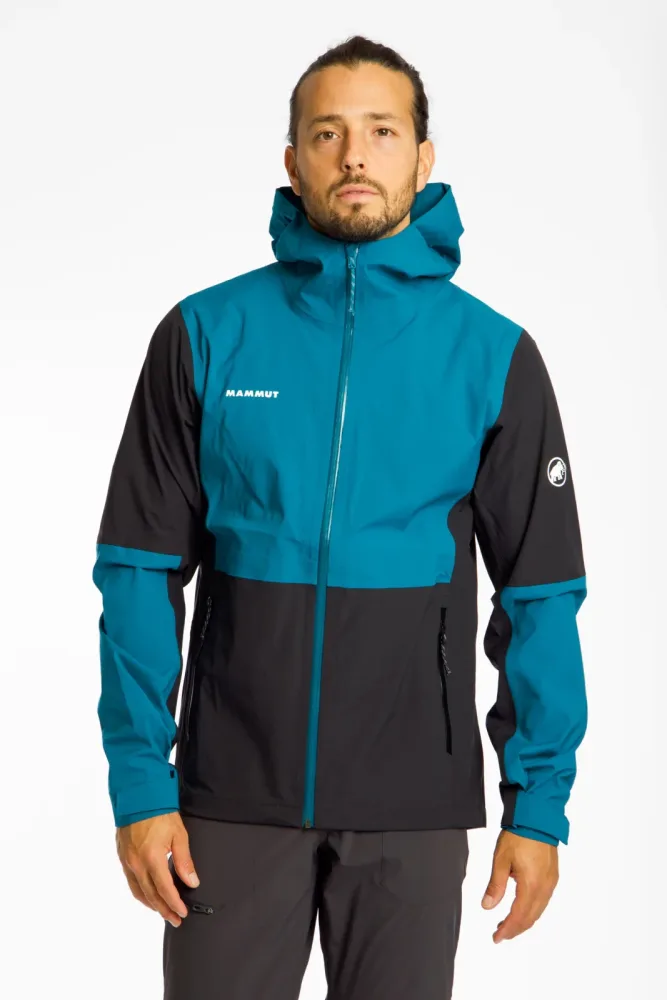 MAMMUT Linard Guide Hooded Herren Outdoorjacke Türkis, Herren, Größe: L