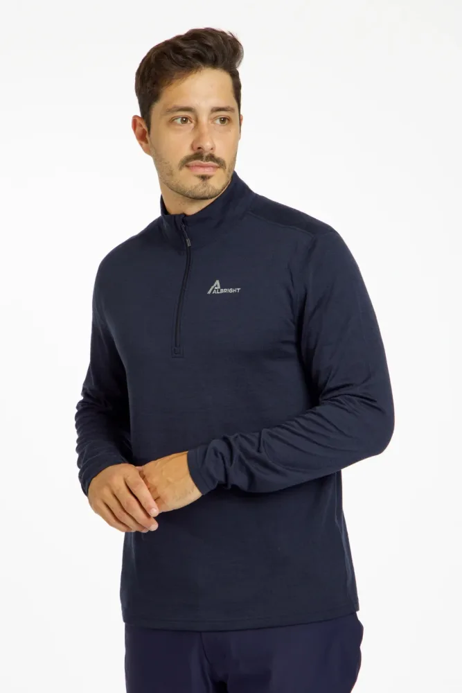 ALBRIGHT St. Anton Wool Herren Midlayer Blau, Herren, Größe: XXL