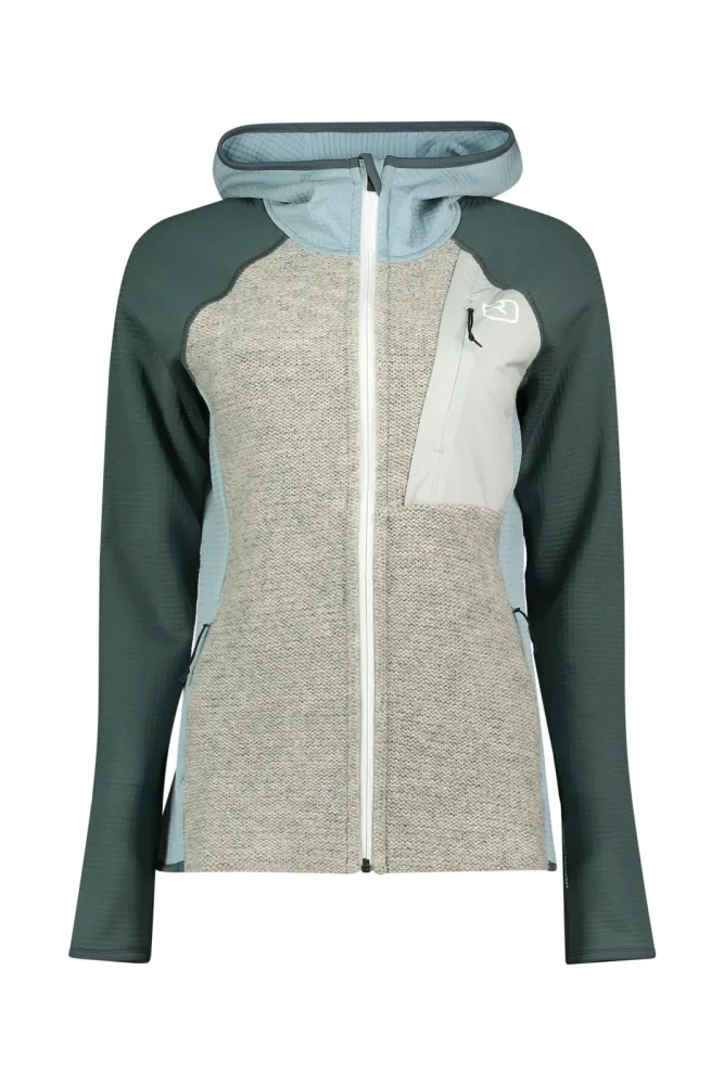 Ortovox Fleece GP Classic Knit Hoody Damen Midlayer Grau, Damen, Größe: XS