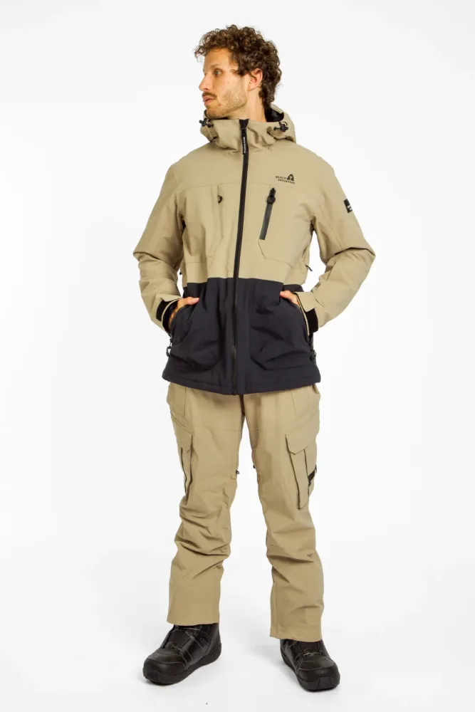 BEACH MOUNTAIN Herren Snowboardhose Beige, Herren, Größe: XS
