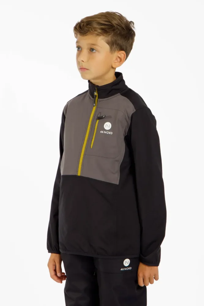 46 NORD Kinder Midlayer Schwarz, , Größe: 140