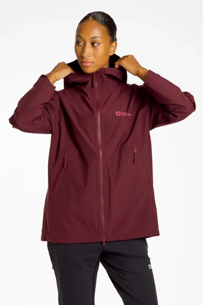 Jack Wolfskin Unbound Adventure 2L Damen Outdoorjacke Rot, Damen, Größe: M