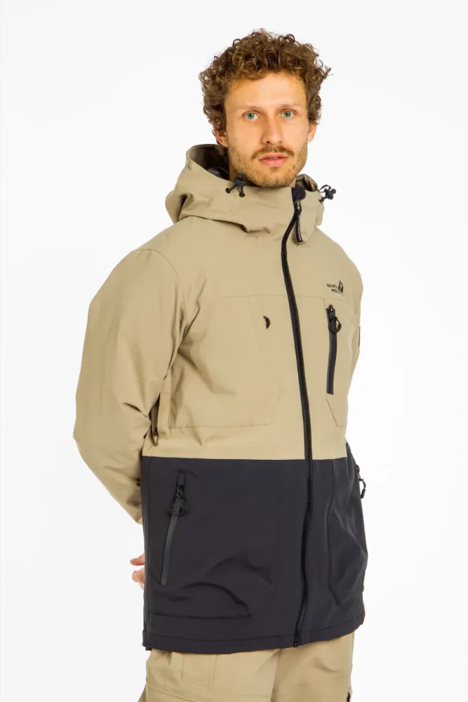 BEACH MOUNTAIN Herren Snowboardjacke Beige, Herren, Größe: XL