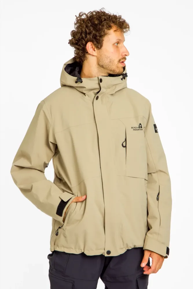 BEACH MOUNTAIN Herren Snowboardjacke Beige, Herren, Größe: XXL