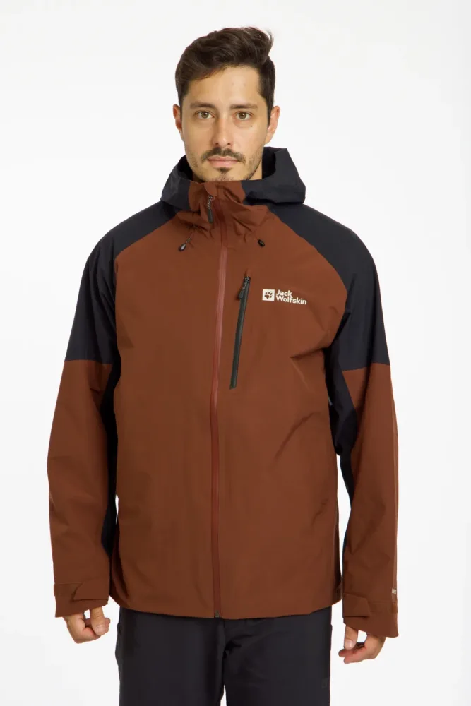 Jack Wolfskin Eagle Peak 2L Herren Outdoorjacke Braun, Herren, Größe: XXL