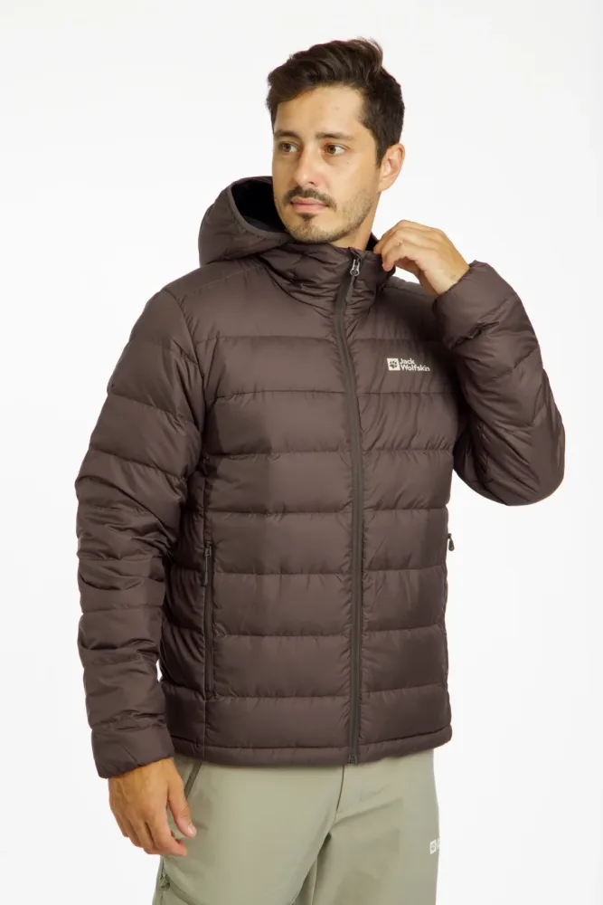 Jack Wolfskin Ather Hooded Herren Daunenjacke Braun, Herren, Größe: XXL