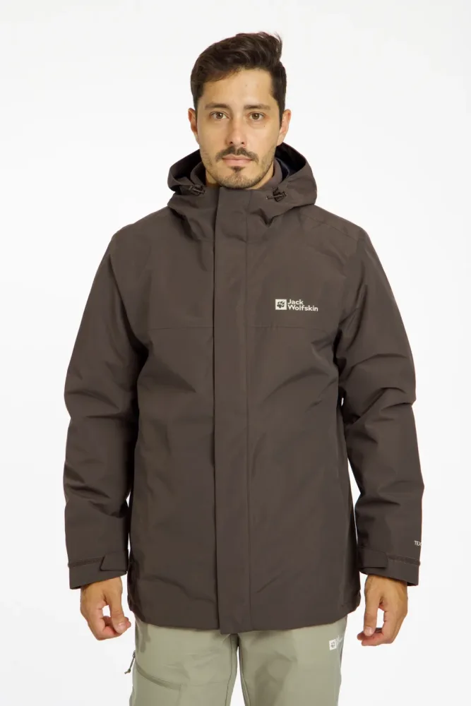 Jack Wolfskin Altenberg 3in1 Herren Outdoorjacke Braun, Herren, Größe: XL