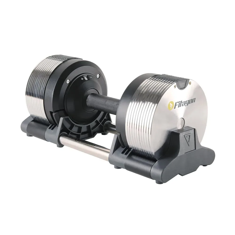 Fitagon Pro 3-24 kg verstellbare Kurzhantel Silber, Herren, Größe: 0