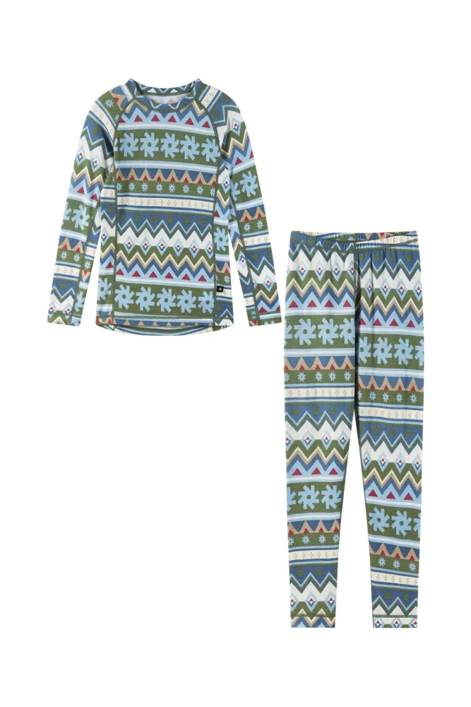 reima Taitoa Kinder Thermo Unterwäsche Set Blau, , Größe: 116