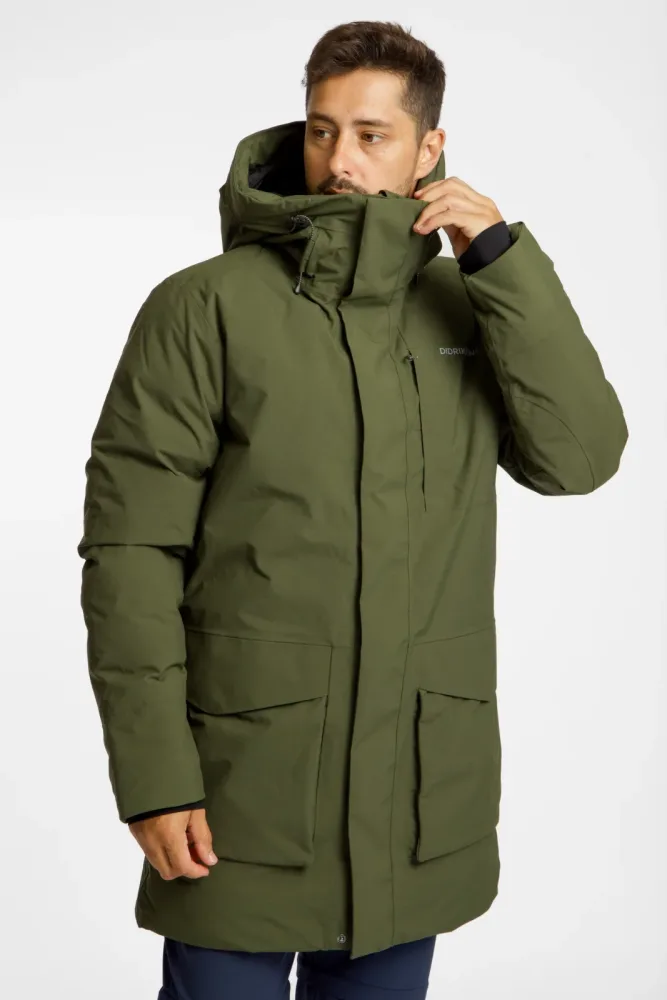 Didriksons Akilles Herren Wintermantel Grün, Herren, Größe: XL
