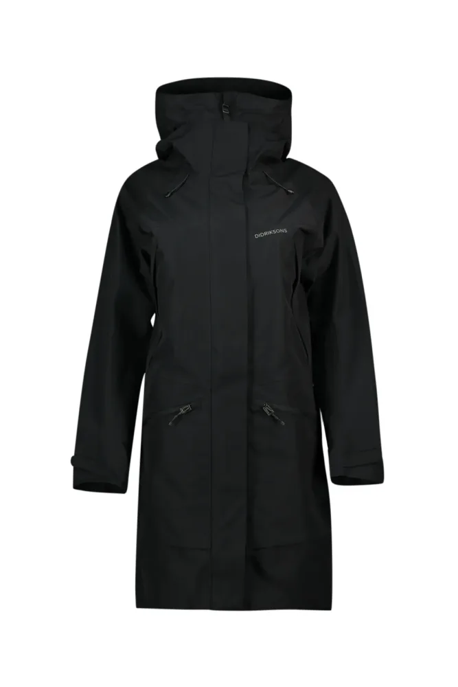 Didriksons Ilma Damen Outdoormantel Schwarz, Damen, Größe: 42