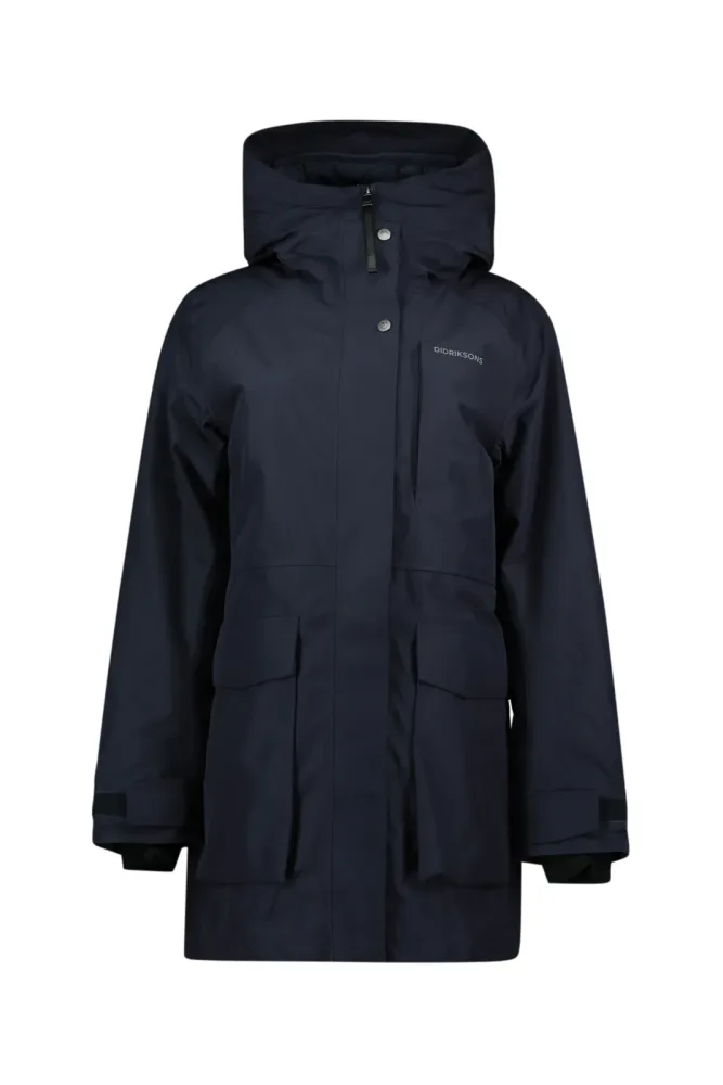 Didriksons Harreit Damen Outdoormantel Blau, Damen, Größe: 38