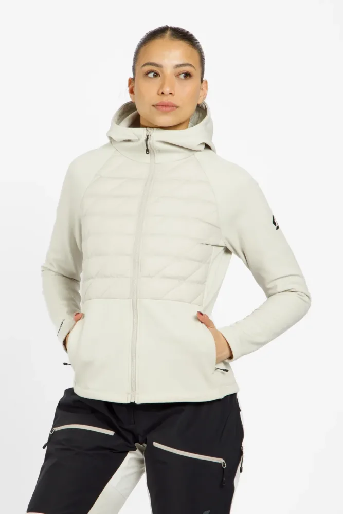 SCOTT Defined Warm Hybrid Damen Midlayer Weiss, Damen, Größe: L