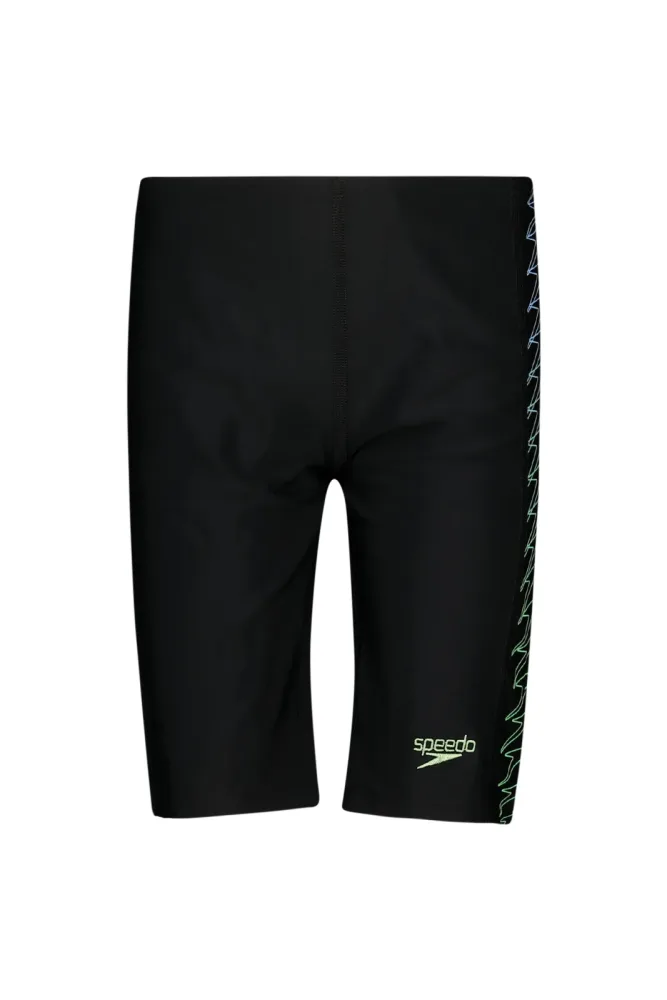 speedo Plastisol Placement Jammer Jungen Badehose Schwarz, , Größe: 140