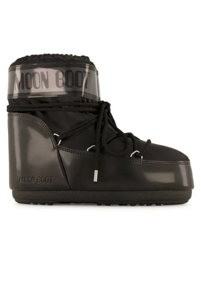 Moon Boot Icon Low Glance Damen Winterboot Schwarz, Damen, Größe: 39/41