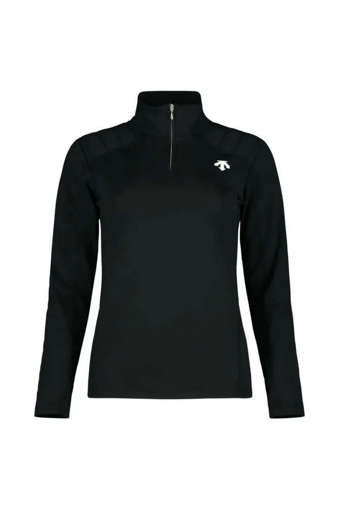 descente T-Neck Damen Midlayer Schwarz, Damen, Größe: 36