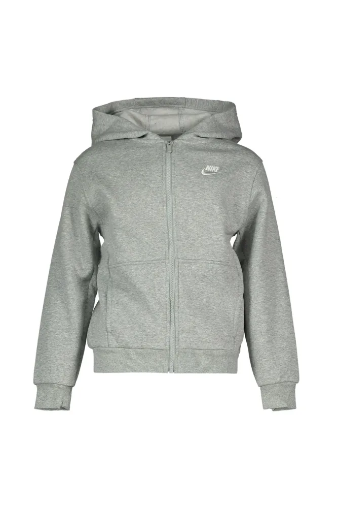 Nike Sportswear Club Fleece Kapuzensweatjacke - Light Grey Heather M Kids