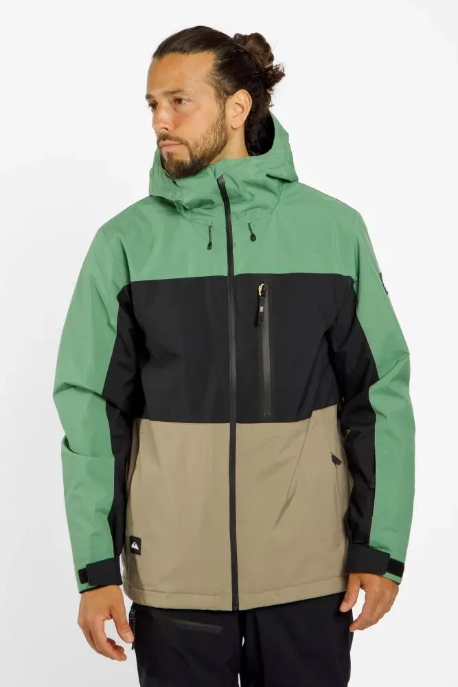 Quiksilver Sycamore Block Herren Ski-/Snowboardjacke Grün, Herren, Größe: XS