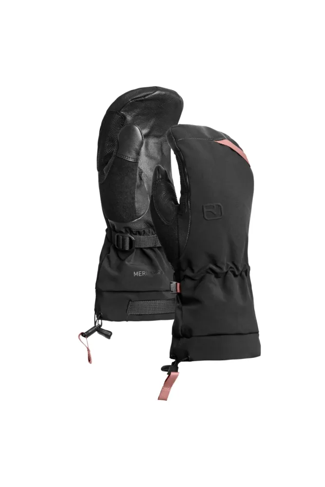 Ortovox Merino Freeride Mitten Damen Fausthandschuh Schwarz, Damen, Größe: S