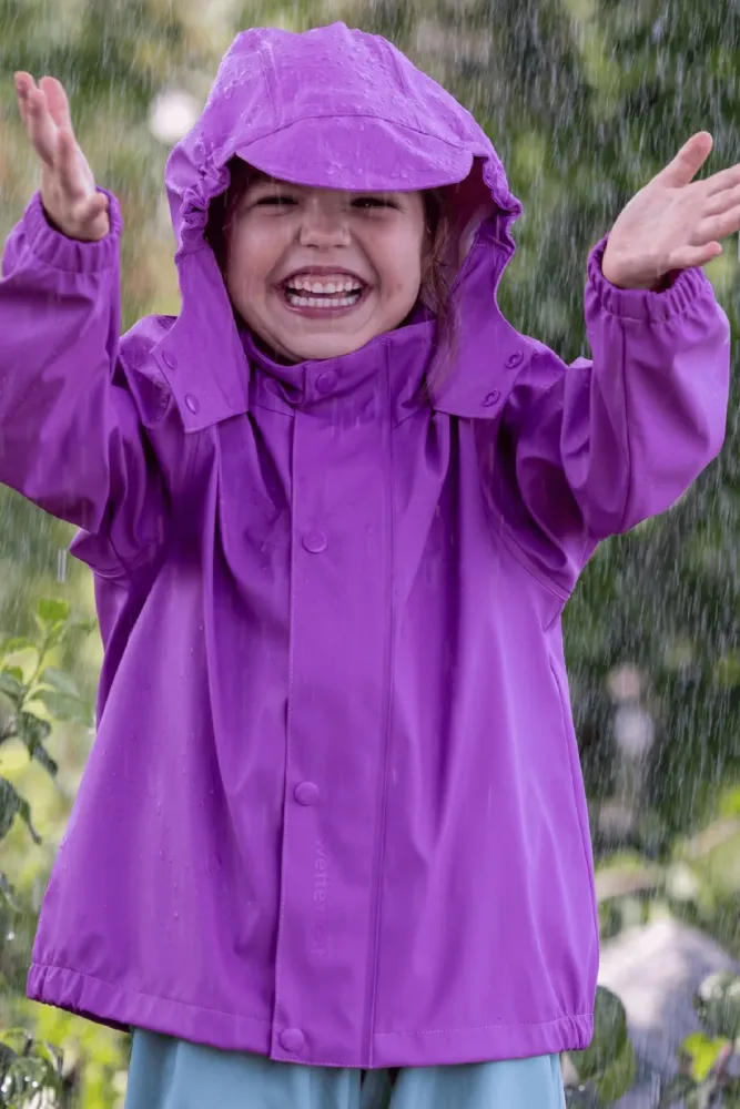 RUKKA Jori Mini Kinder Regenjacke Lila, , Größe: 92