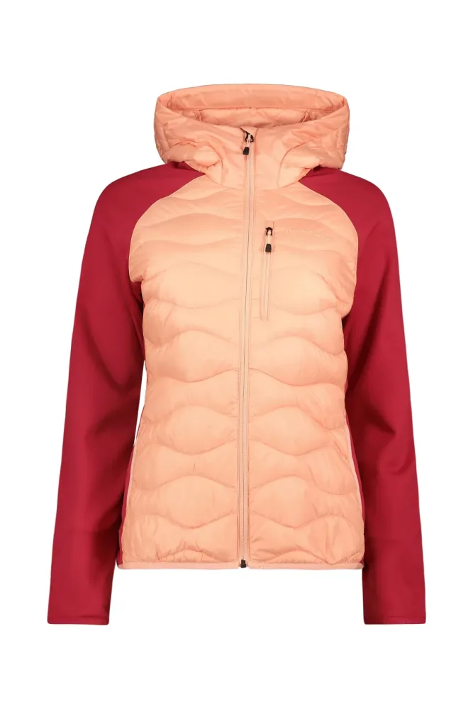PEAK PERFORMANCE Helium Hybrid Down Hood Damen Midlayer Rot, Damen, Größe: XL