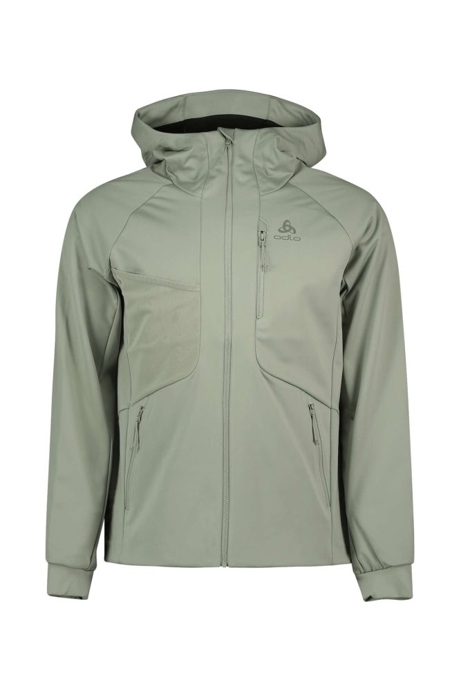 Odlo Zeroweight Windproof X Warm Langlaufjacke für Herren - Skilanglauf - grün, M
