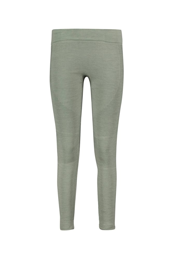 Odlo Seamless Performance Wool Base Layer Tights für Damen - Wandern, Skilanglauf - grün, S